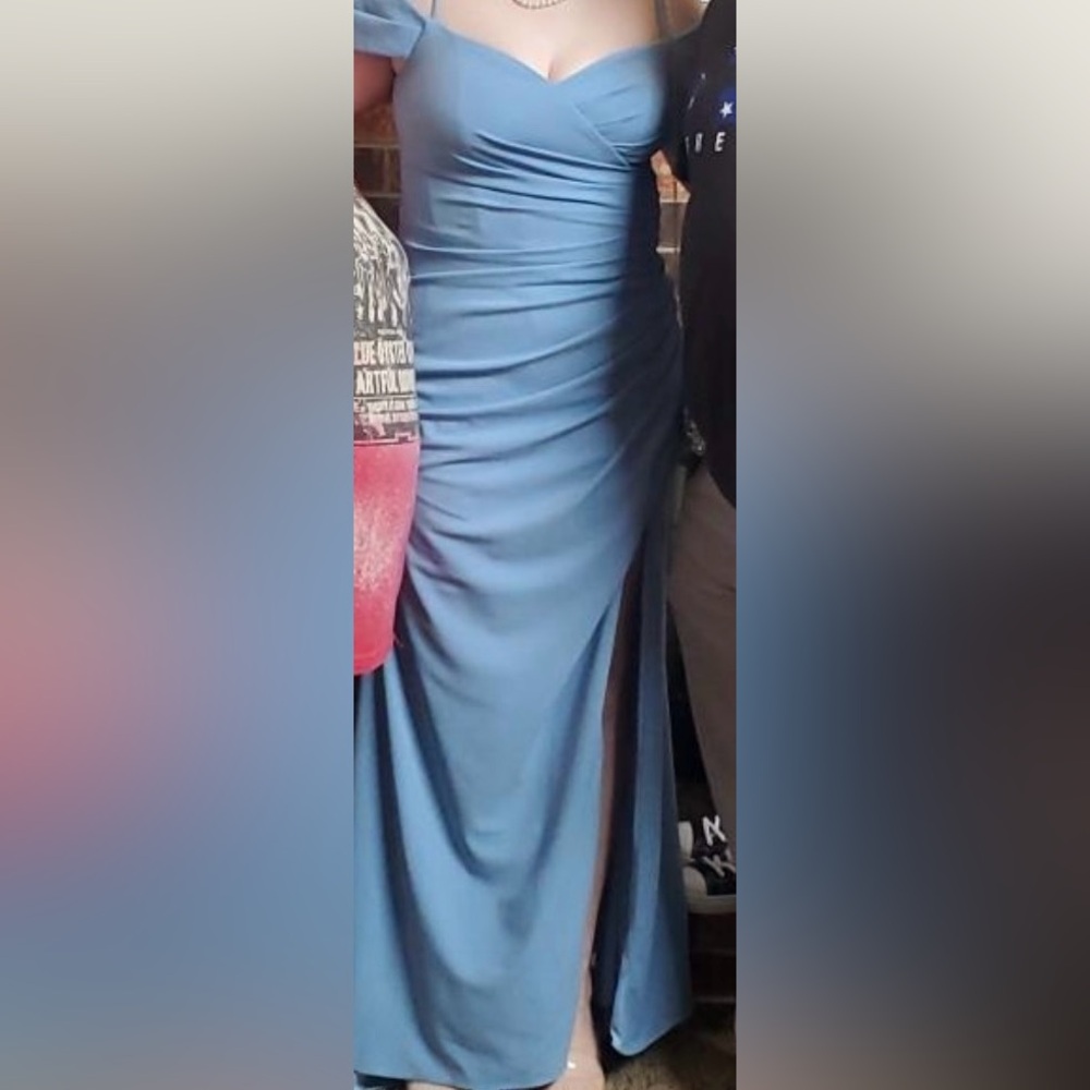 Cinderella One Shoulder Blue Dress